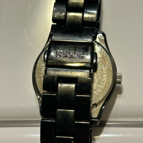 Relic watch with a unique blue face date black metal band - Picture 2 of 4